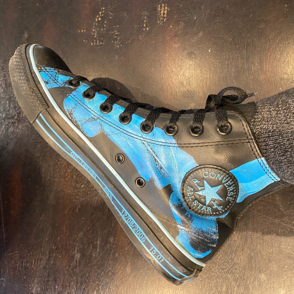 Converse Blue X Ray Skeleton Feet ~ 6.5 mens 8.5 women’s - Picture 6 of 7